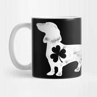 Dachshund Silhouette Shamrock St Patricks Day Mug